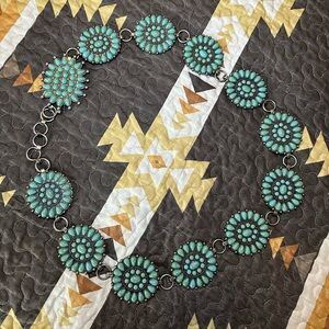 Faux Turquoise Concho Belt